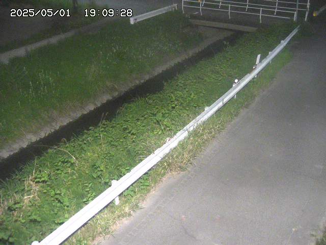 写真：水場川・長田ライブカメラで撮影（1分ごとに更新中）